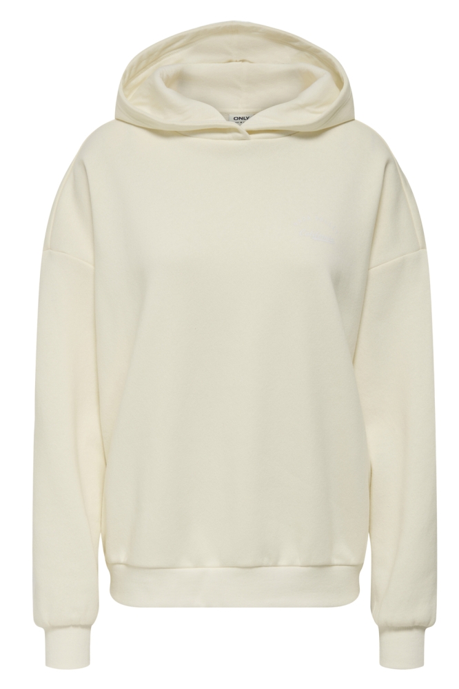 ONLKAREN L/S HOODIE PRINT BOX CS SW 15350675 CLOUD DANCER/NAPA BAREL